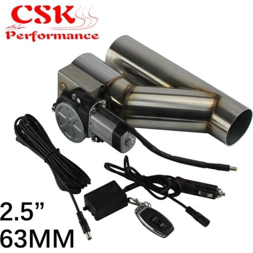 2.5" 63mm Electric Exhaust Catback Downpipe Cutoff Cut out Valve System Kit w/ Remote Wireless Controller / Switch Control