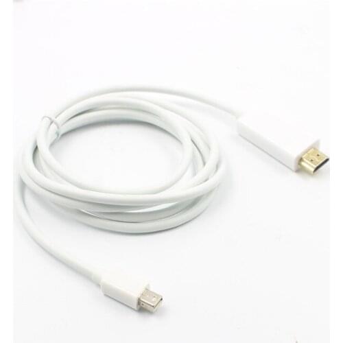1.8M Mini DP To HDMI-compatible Cable Male To Male Thunderbolt Mini Displayport To HDMI-compatible Adapter for Macbook Pro Air