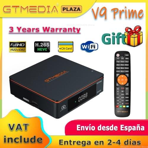 1080P HD Gtmedia V9 Prime Satellite TV Receiver DVB-S/S2/T2 Built in Wifi CA Card Slot Same as GTmedia V9 Super V8X V7S2X