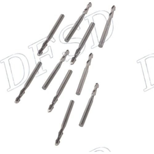 10x Carbide 1/8" Double Flutes Ball Nose End Mills 12mm CNC bits Engrave Tool