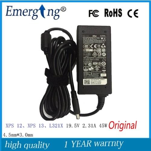 19.5V 2.31A 45W 4.5X3.0mm Original AC Laptop Adapter For Dell XPS12 12 XPS13 13 L321x Ultrabook DA45NM131 HA45NM140
