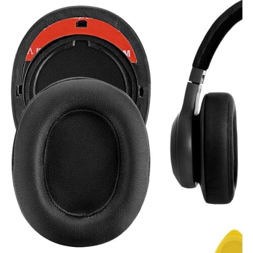 E55BT QuickFit Protein Leather Ear Pads Compatible with JBLs E55BT Headphones Earpads, Headset Ear Cushion Repair Parts (Black)