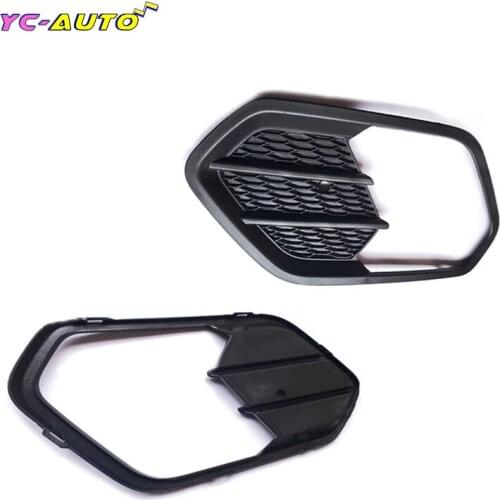 Car Left Right Front Bumper Fog Light Lamp Frame Grille Cover For Ford Escape Kuga 2017-2019 Chrome Front Fog Light Trim Cover