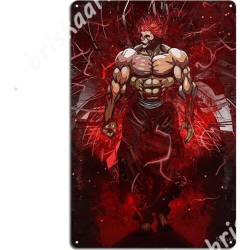 Baki The King Yujiro Hanma Metal Signs Wall pub Party Retro Plates Tin sign Posters