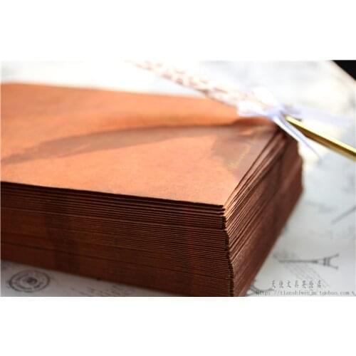 Paper Envelopes 10pcs Kraft Retro Old wax seal postcard free shipping