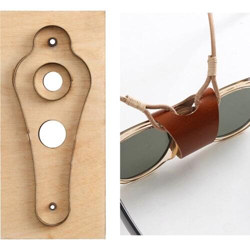 Wooden Die Cutting Leather Mold, Sunglass Lanyard Holder, Scrapbook Embossing Cutting Mold for DIY Leather Crafts Making