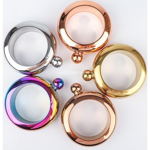 10pcs 100ml Stainless Steel Bangle Hip Flask Bracelet Flask 3.5OZ Wine Whiskey Hip Flask Bracelet Alcohol Bottle Drinkware