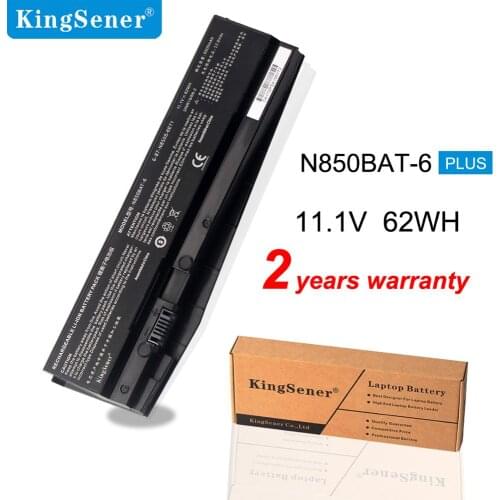 Kingsener N850BAT-6 Laptop Battery For Clevo N850 N850HC N850HJ N870HC N870HJ1 N870HK1 N850HJ1 N850HK1 N850HN 11.1V 62WH/5500mAh
