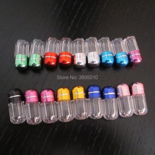 Small Transparent Pill Cases Plastic Bottle Individual Capsule Holder Storage Container Medical Bottle Jar F590