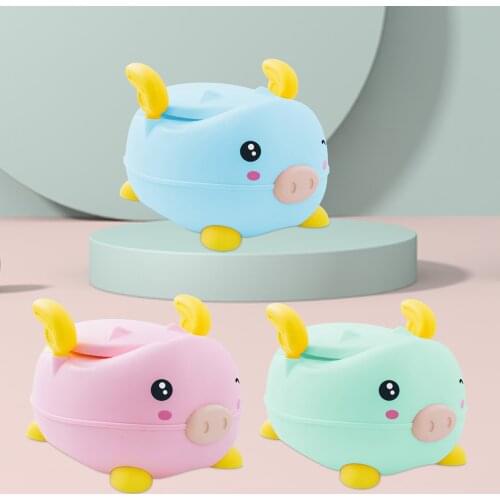 Multifunctional Baby Potty Training Toilet Seat Cute Cartoon Toilet Chair with PU Soft Pad for Babies and Toddlers