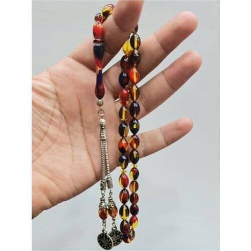 Islamic Tasbih Muslim Rosary Beads 33 Prayer Rosary For Men Bracelet For Men Accessory amber oltu amber stone Handmade Turkey