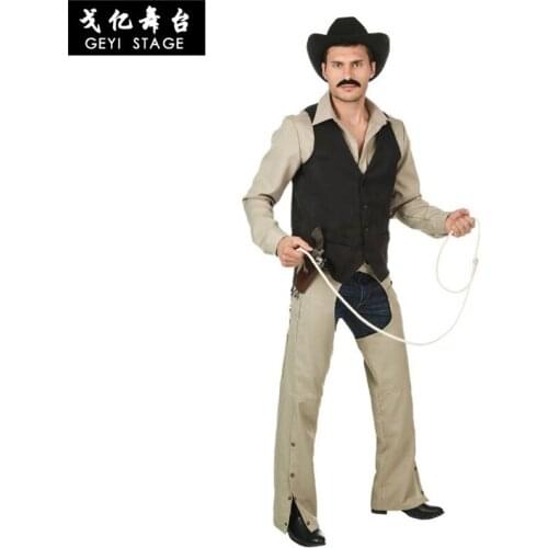American of Western men cowboy suit for cowboy and fancy dress dress dress up in halloween paper easter party dress for the kid