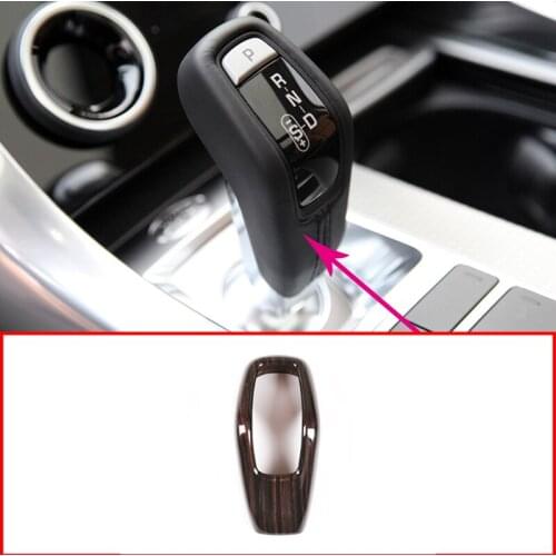 Red Ash Wood For Landrover Range Rover Sport RR Sport 2018-2020 ABS Gear Shift Head Cover Trim Car Accessories