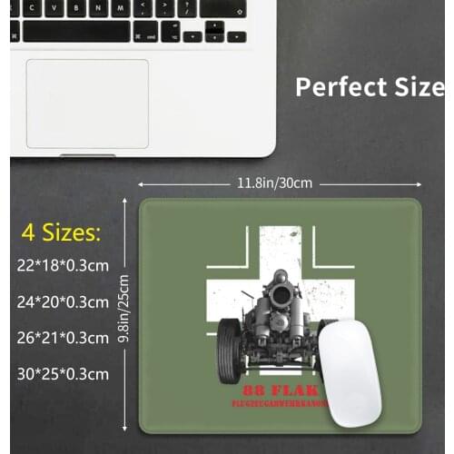 German 88 Flak Gun , Wwii Classic Mouse Pad DIY Print Flak German Anti Tank Panzer World War Bombers