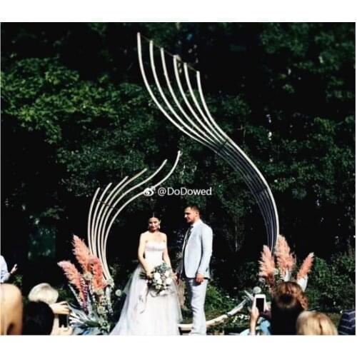 New wedding props Alien Phoenix tail background decoration iron outdoor wedding stage layout