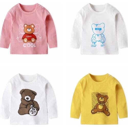 Unisex Clothes Boys And Girls Autumn Long Sleeve T Shirt Childrens Tops Casual Toddler Blouse Boutique Design Kids Tshirts