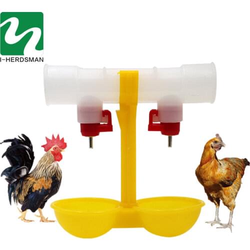 25 Pcs 360 Degree Chicken Double Nipple Hanging Cups Chicken Waterer Ball Nipple Drinkers Durable Farm Feeding Tools