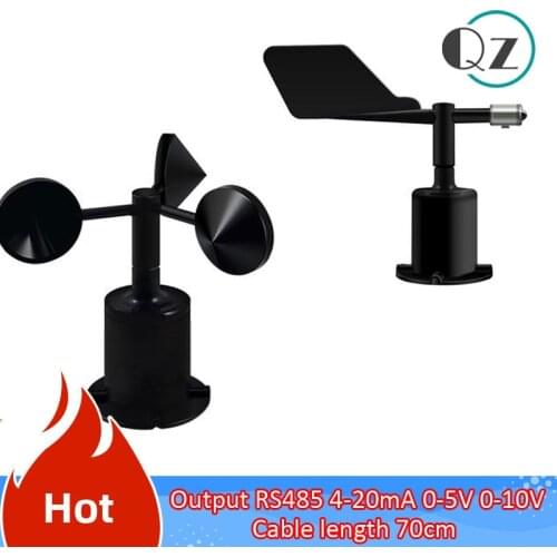 Polycarbonate wind anemometer wind speed sensor wind direction sensor RS485 MODBUS 4-20mA 0-5V pulse weather station 0-30m/s