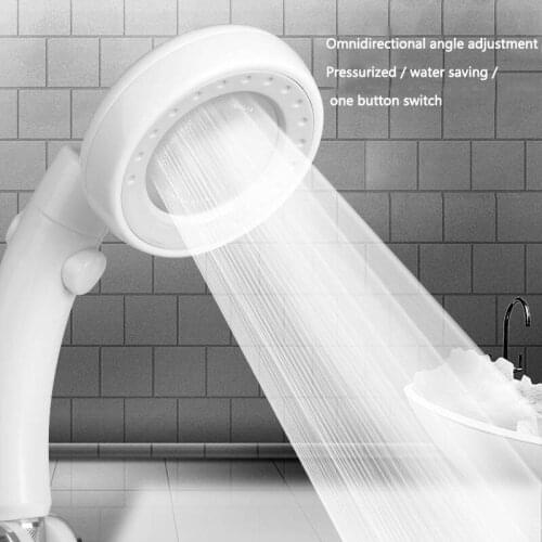 Rotatable Pressure Booster Handheld ShowerAccessories Water-Saving Detachable Bath Shower Head 1Pcs ABS Plastic Shower Nozzle