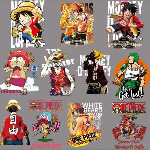 Cool anime character printing stickers decoration bags clothing iron hot patch accessories heat transfer vinyl badges