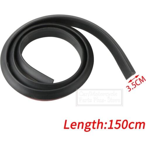 Universal 1.5M Auto Tail Wing Lips Protector Trunk Lip Stickers Matt black Top Wing Car Rear Roof Splitter Spoiler Trim Strip