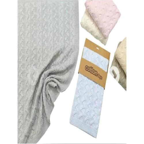 Organic cotton knitted baby blanket