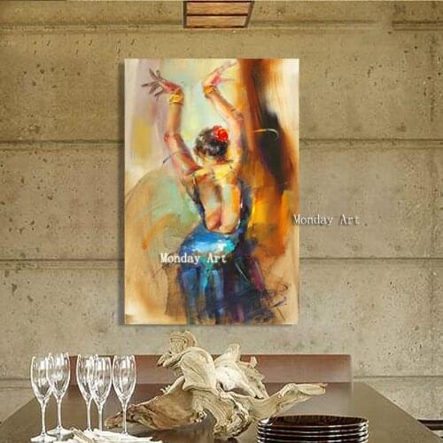 High quality Handpainted canvas painting poster art figure Picture wall art Picture portrait painting women picuture home decor