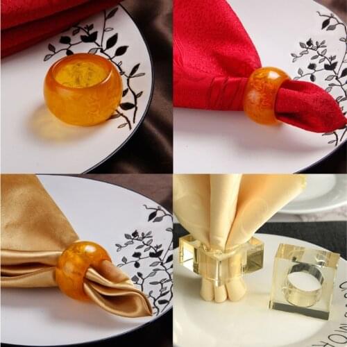 4 Shapes Napkin Holders Ring Resin Molds Kit Napkin Buckles Resin Casting Moulds F3MF