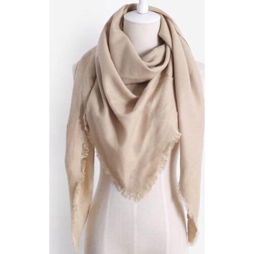 8 Colors Women Warm Shawls Luxury Brand Imitation Cashmere Winter Scarf For Women Scarves Wool Solid Triangle Bandage Bufanda