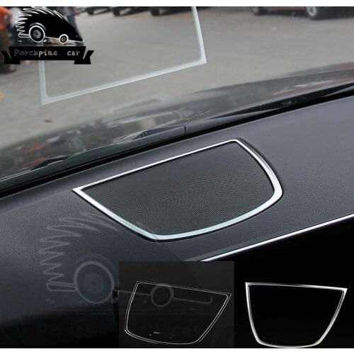 Aluminum Burmester Dashboard Design Speaker ABS Cover Trim Car Accessories Car Sticker For BMW X6 X5 F15 F16 2014-2017
