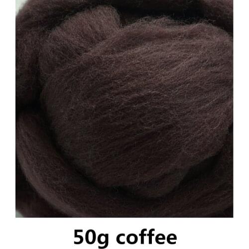 Free shipping 50g Super Fast felting Short Fiber Wool in Needle Felt wool felt color Coffee wet felting