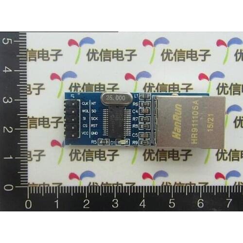 Free Shipping!!! electronic ENC28J60 spi Interface Ethernet Network Modules 51 / AVR / ARM / PIC Code mini version
