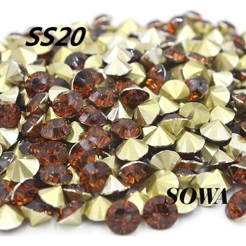 Free shipping Fashion SS20 4.6-4.8mm Brown Color 432pcs/bag(3G) Resin rhinestones Pointback,Resin Stones for DIY Decoration
