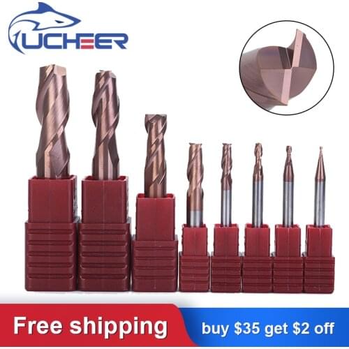 UCHEER HRC50 2 Flute 4/6mm Flat Bottom Milling tool CNC Alloy Carbide Milling Tungsten Steel Cutter End Mill