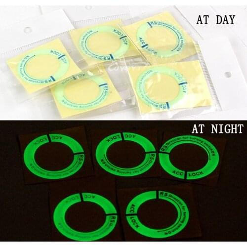 Car Ignition Switch Cover Luminous Key Ring Hole Cover Sticker