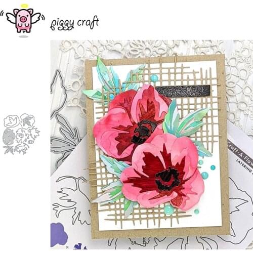 Piggy Craft metal cutting dies cut die mold Flower leaf decoration Scrapbook paper craft knife mould blade punch stencils dies