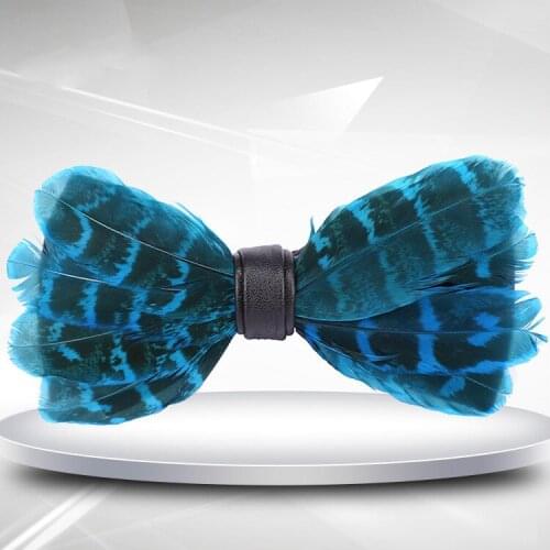 Fashion Mens Ties Set Formal Dress Necktie Butterfly Natural Peacock Mens Gift Luxury Tie Bow Ties