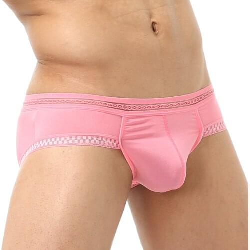 Mens Underwear Briefs Sexy Panties Gay Mens Bikini Soft Brief Ice Silk Penis Pouch Mens Sexy Underwear Panties