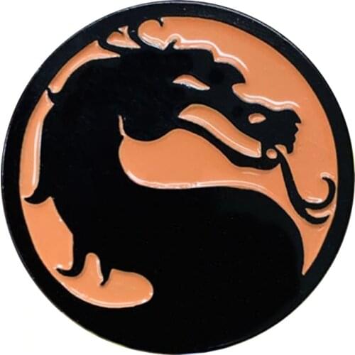 "Wear the Mortal Kombat Logo pin by your side Let the world know you're a fan! "