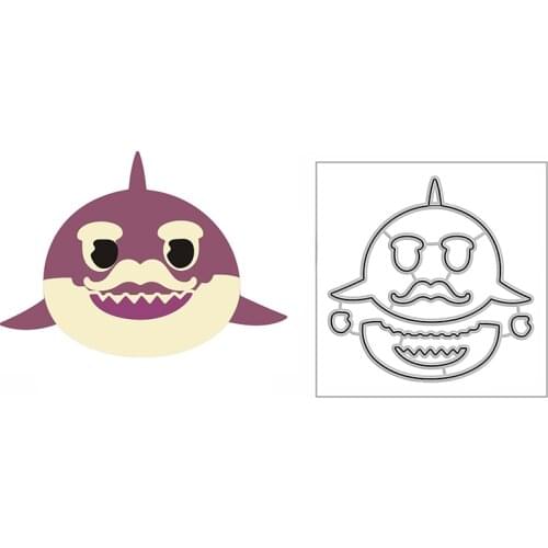 New Bearded Shark Fish Craft Embossing Mold 2021 Metal Cutting Dies for DIY Decorative Scrapbooking Album Card Making No Stamps