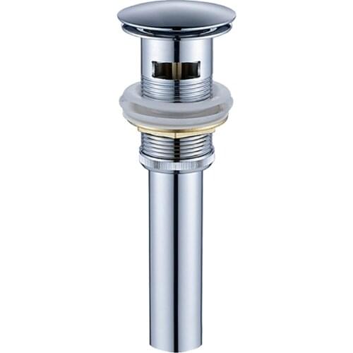 Polished Chrome Bathroom Basin Sink Brass Pop Up Drain With Overflow Kitchen Bath Drain Stopper