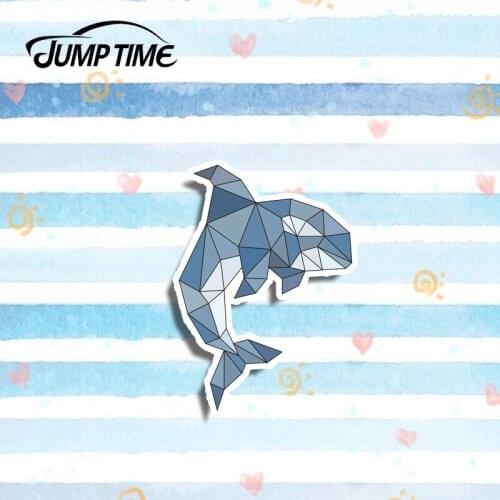 Jump Time 13cm x 9.2cm Killer Whale Vinyl Stickers Abstract Animal Sticker Laptop Decal Car Styling Decor Car Accessories