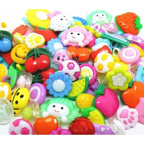 20/50/100pcs /lot Mix color Plastic Buttons Backhole Scrapbooking Sewing DIY Craft Applique