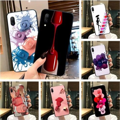 Multicolored Nail Polish Bottle Art Phone Case For Vivo Y91c Y17 Y51 Y67 Y55 Y7s Y81 Y19 Y97 Y93 V17 vivos5