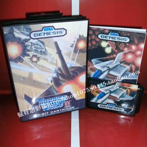 Sega MD game - Thunder force II 2 with Box and Manual for 16 bit Sega MD game Cartridge Megadrive Genesis system
