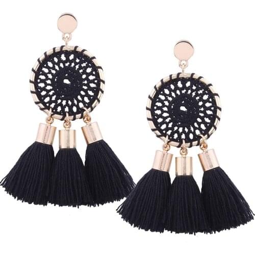 Bohemian Women Earings Long Tassel Dangle Earrings Women Jewelry Earring Long 2017 Statement Earrings Big Cristallo