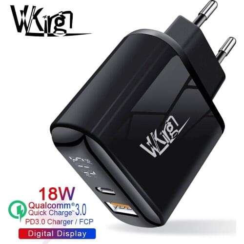 QC3.0 USB PD Charger 18W Fast Charge usb Type C PD Charger for iPhone X XS 11 Pro Max Huawei Samsung Xiaomi USB C Phone Charging