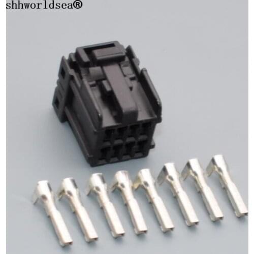 Shhworldsea 2/5/10/30/50/100sets 8 pin 1.2mm auto car plastic plug wiring harness cable connector plug 174044-2