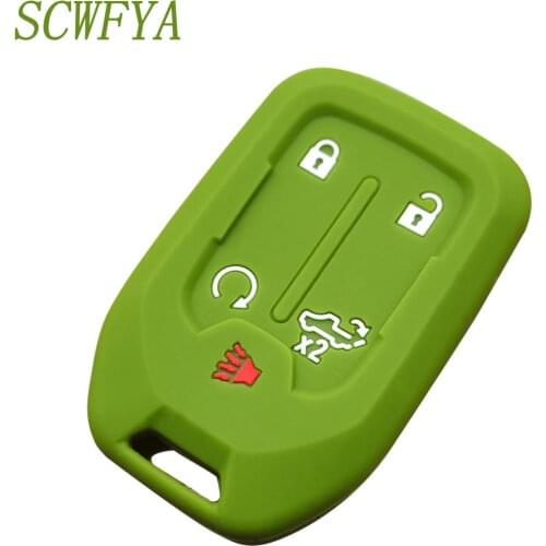 Silicone Rubber car key cover case protect set shell hood For Chevrolet Silverado Suburban GMC 2018 2019 Terrain Acadia Remote