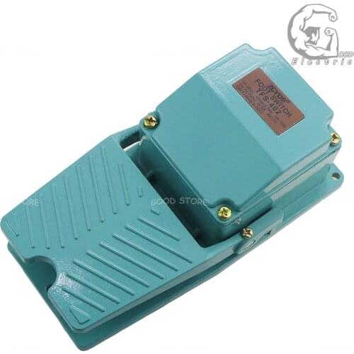 TFS-402 green Momentary pedal foot switch AC 250V 15A 1NO 1NC with cable gland